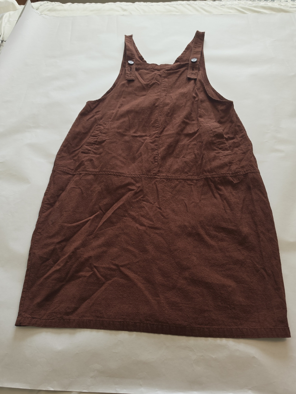 Zanzea Asymmetrical Brown Pinafore Dress